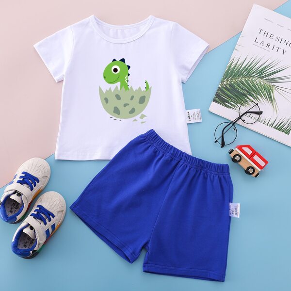 

Baby Dinosaur Print Tee & Shorts, Multicolor