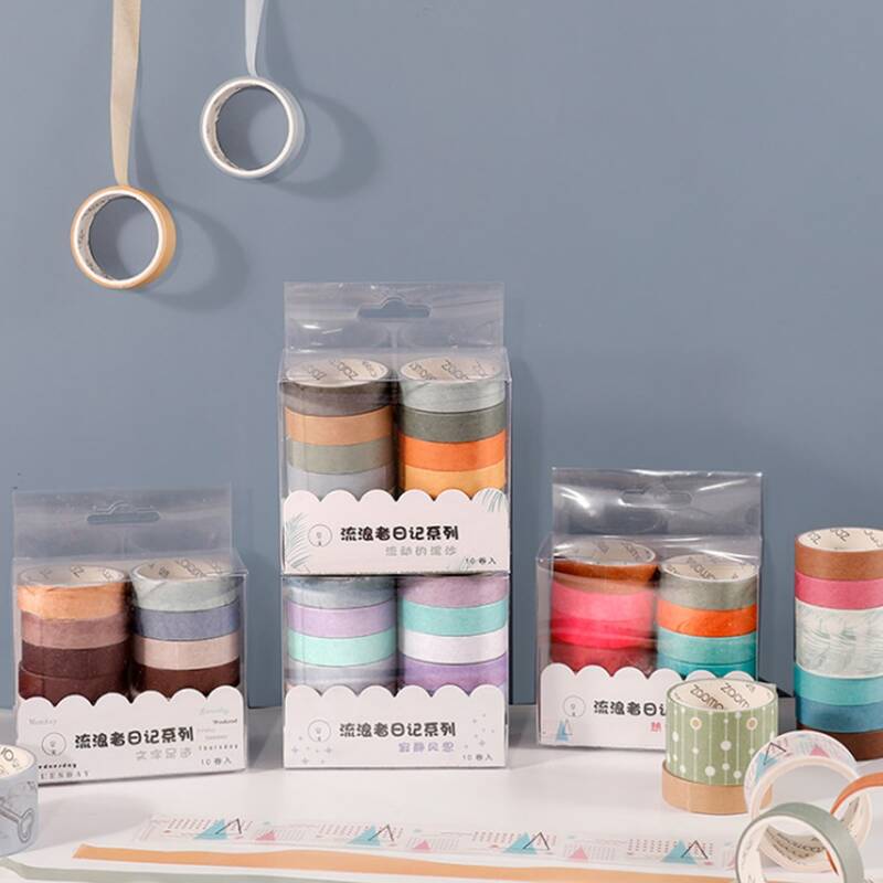 

10rolls Random Pattern Washi Tape, Multicolor