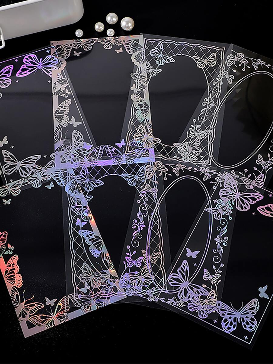 8張隨機混合圖案材料紙 - 彩色 - 查看 1