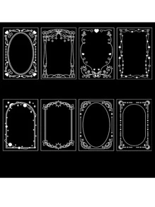 8張隨機混合圖案材料紙 - 彩色 - 查看 3