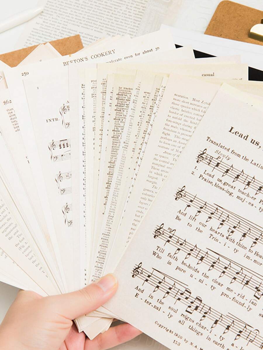 YANJI 50張隨機圖案DIY材料紙 - 彩色 - 查看 1