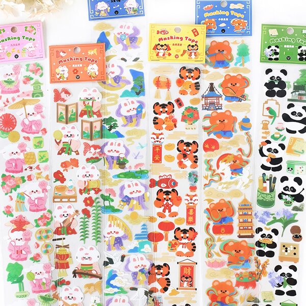 

1sheet Cartoon Graphic Random Sticker, Multicolor