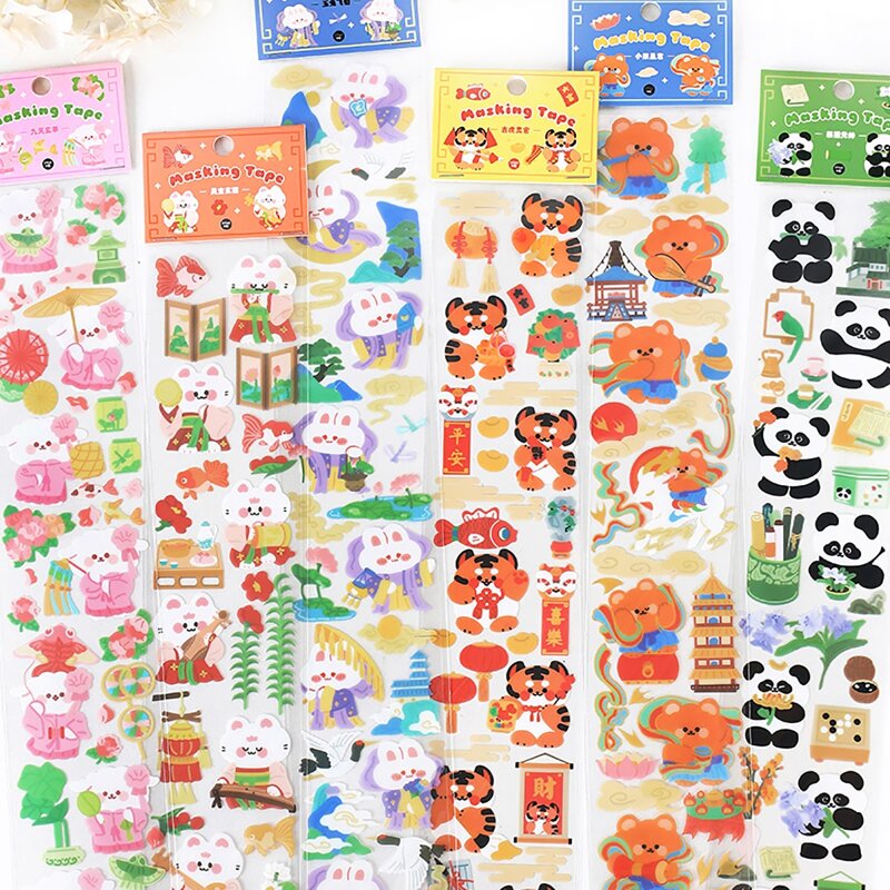 

1sheet Cartoon Graphic Random Sticker, Multicolor