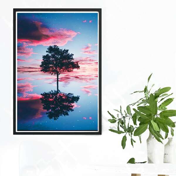 

Tree Print DIY Diamond Unframed Painting, Multicolor