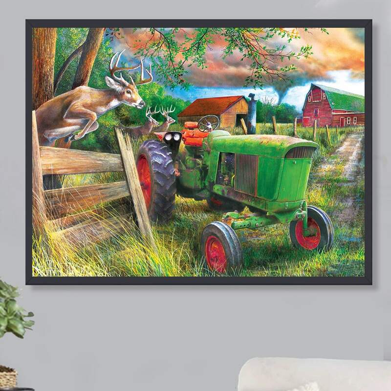 

Deer Pattern Diamond Painting Without Frame, Multicolor