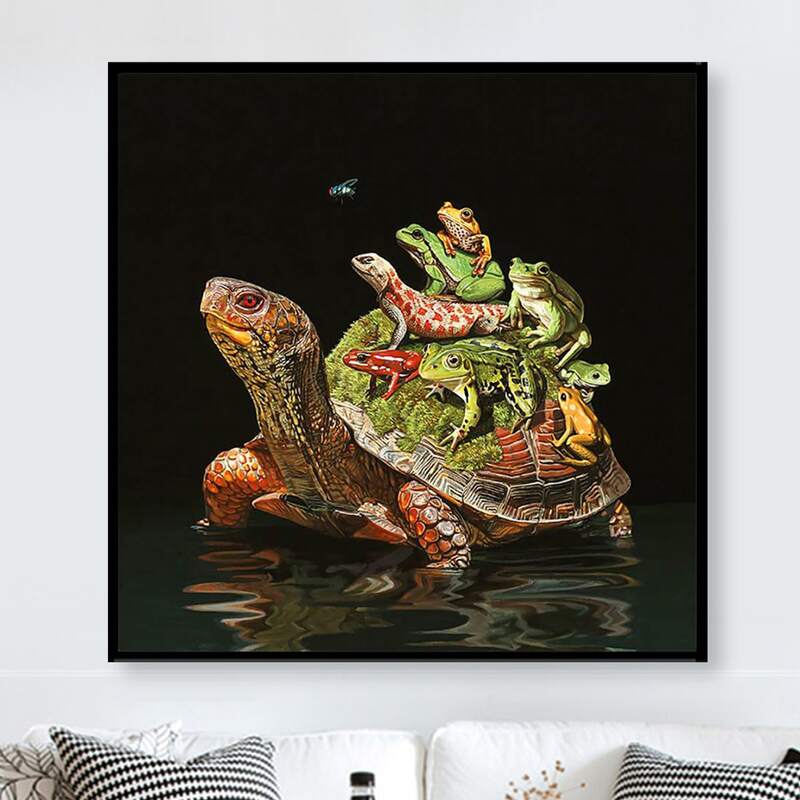

Tortoise Print DIY Diamond Unframed Painting, Multicolor