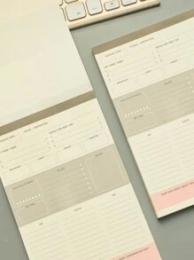 1pc Sổ lịch trình hàng tuần - Nhiều màu - Xem 2