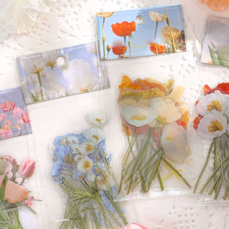 

1pack Random Flower Sticker, Multicolor