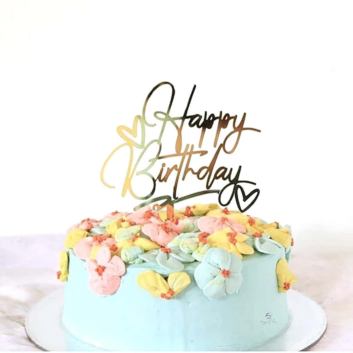 

1pc Birthday Cake Topper, Gold