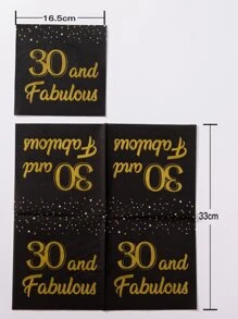 20pcs Birthday Party Disposable Napkin, Paper Napkin For Birthday Party - Multicolor - View 4