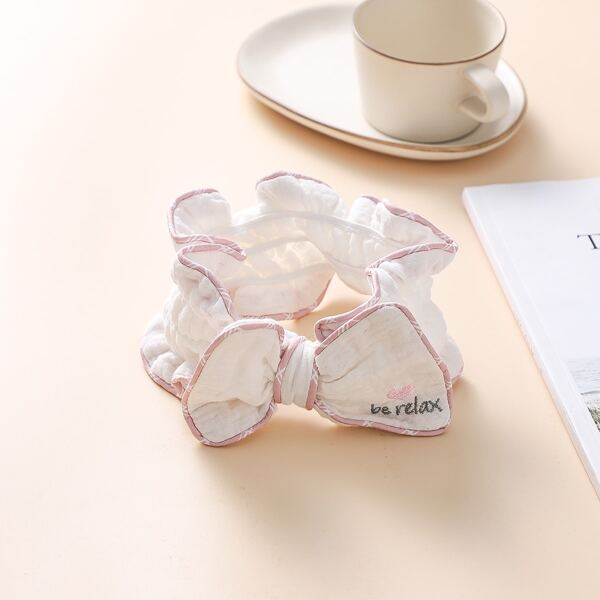 

Letter Embroidery Bath Headband, Multicolor