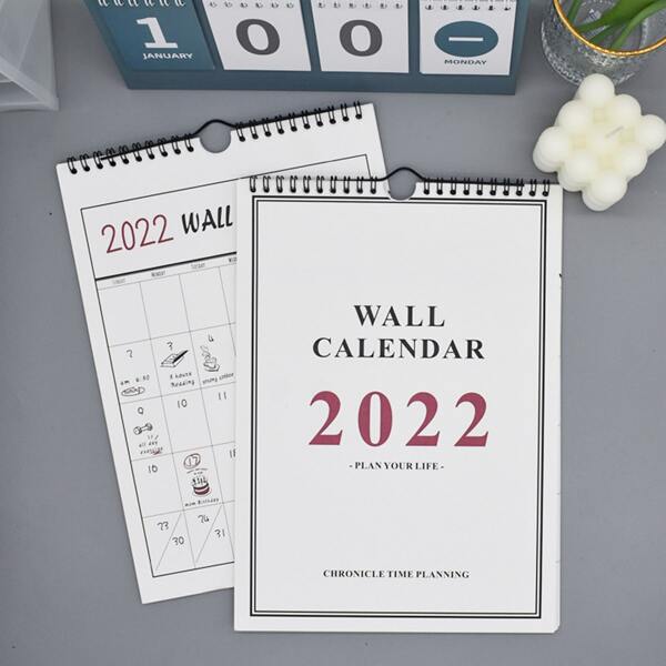 

1pc Random 2022 Desk Calendar, Multicolor