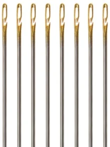 12pcs 45mm Self Threading Needle, Embroidery Needles For Hand Sewing, Easy Side Threading, Stainless Steel Stitching Tools - Multicolor - View 7