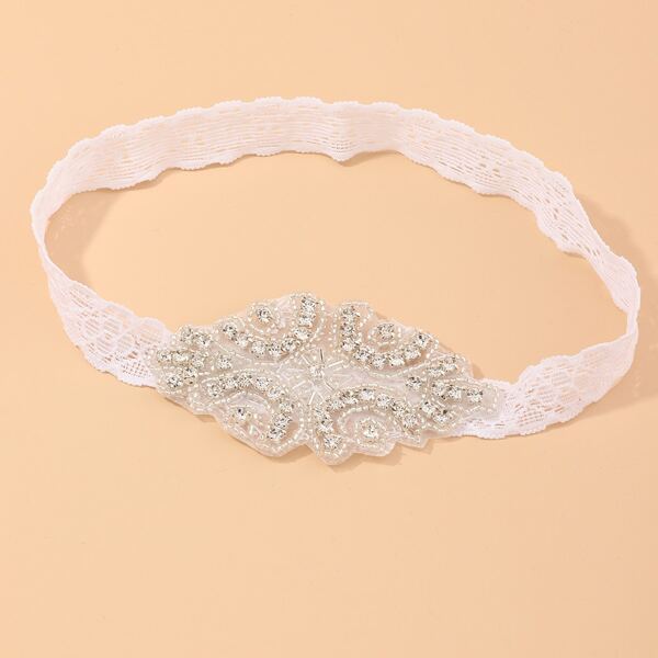 

Baby Rhinestone Decor Headband, White