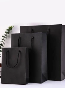 3入組禮品袋和10入組擬真花和10入組貼紙 - 黑色 - 查看 3