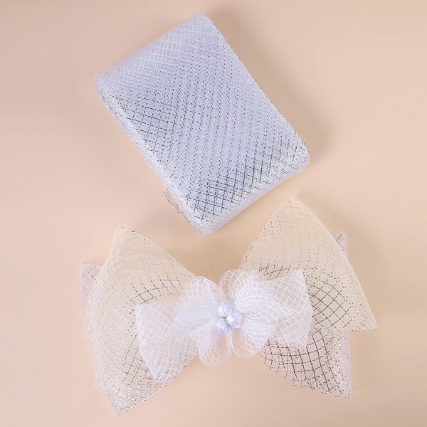 

1pc 5 Yard Decoration Ribbon, Silver