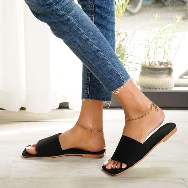 

Minimalist Slide Sandals, Black