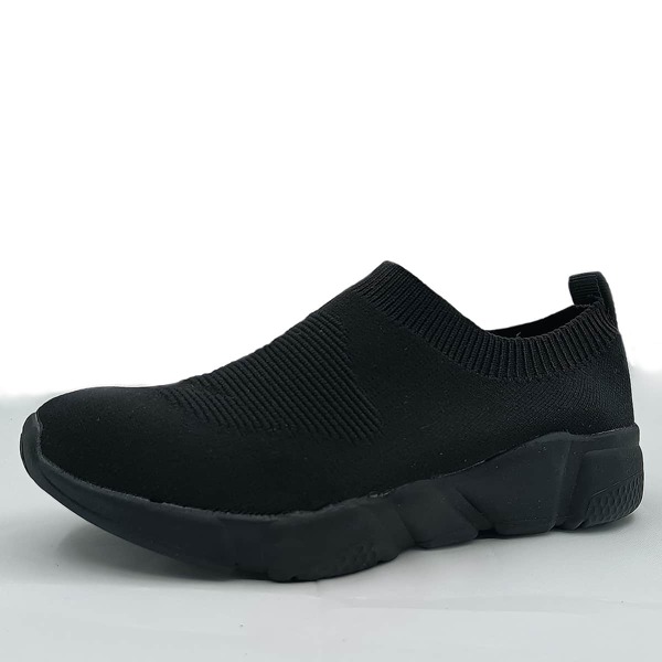 

Minimalist Knit Slip On Running Shoes, Black