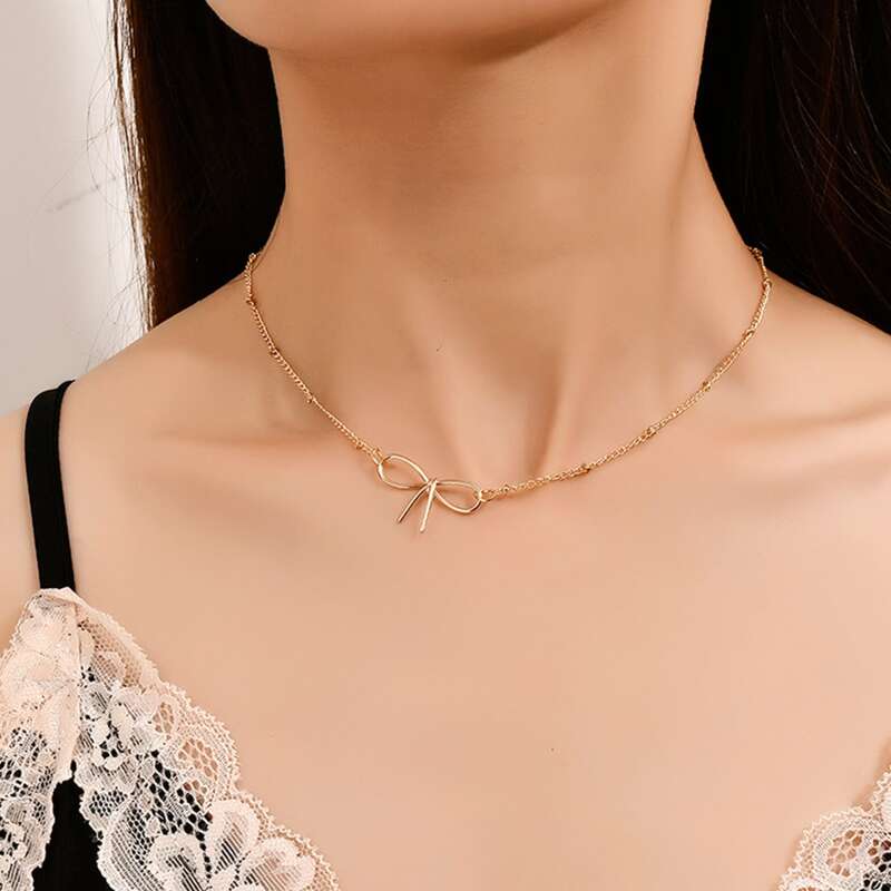 

Butterfly Decor Chain Necklace, Gold