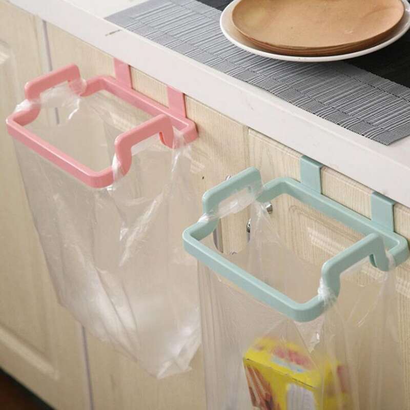 

1pc Random Cabinet Hanging Garbage Bag Rack, Multicolor
