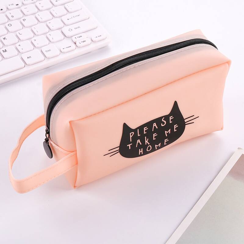 

1pc Slogan Graphic Random Pencil Bag, Multicolor
