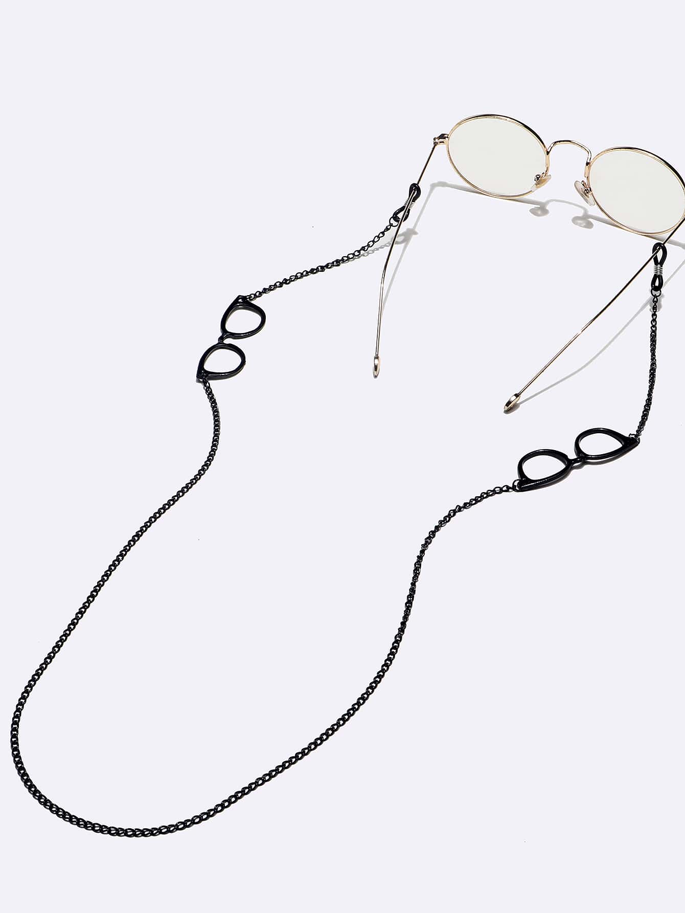 Street 1pc Copper Eyeglass Chain In Black, Gold, Or Silver Color Glasses Accessories For Women