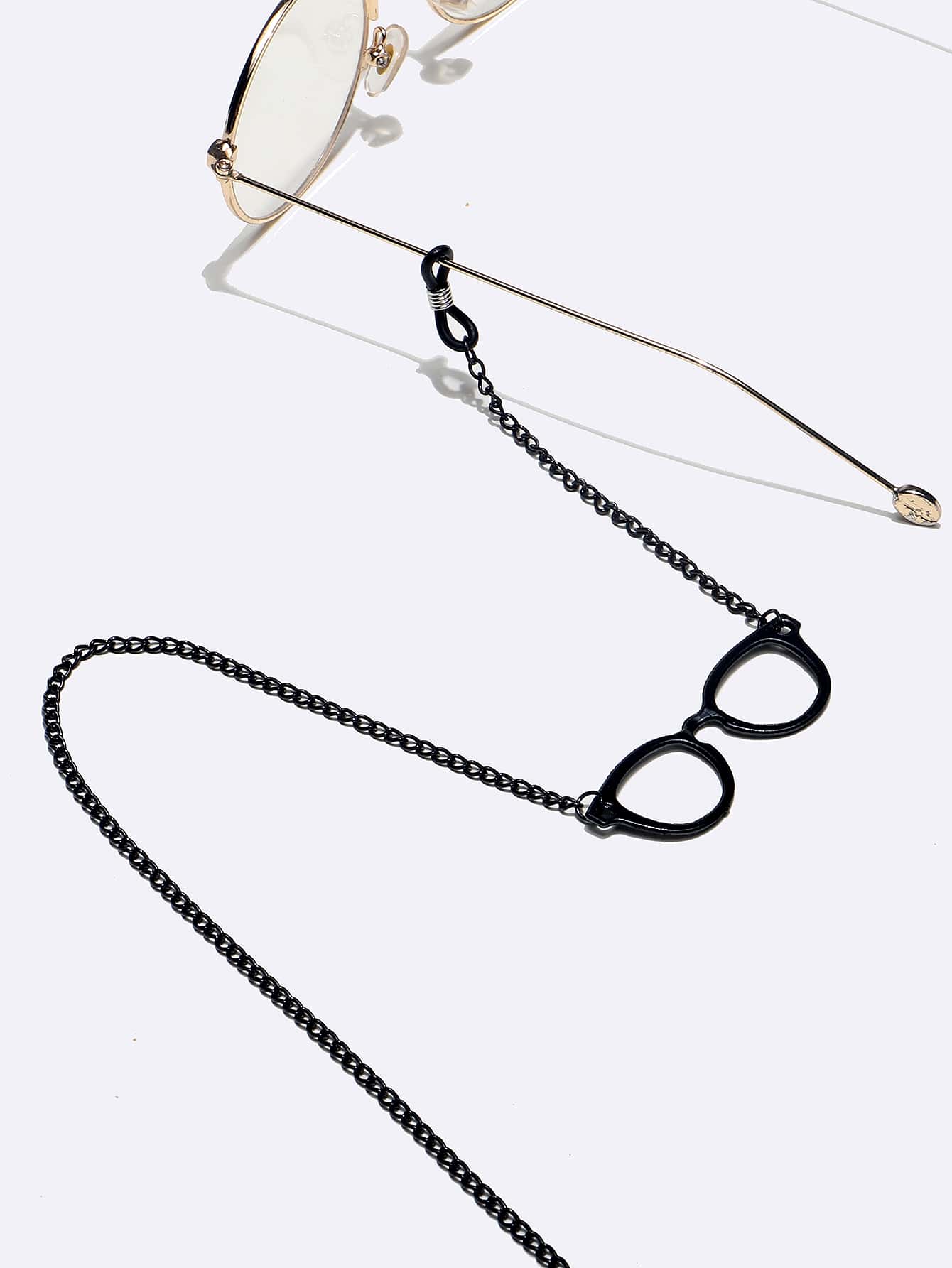 Street 1pc Copper Eyeglass Chain In Black, Gold, Or Silver Color Glasses Accessories For Women