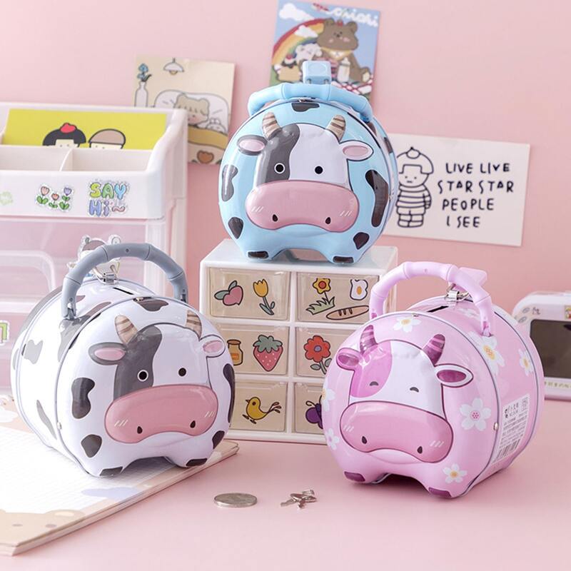 

1pc Random Cartoon Cow Piggy Bank, Multicolor