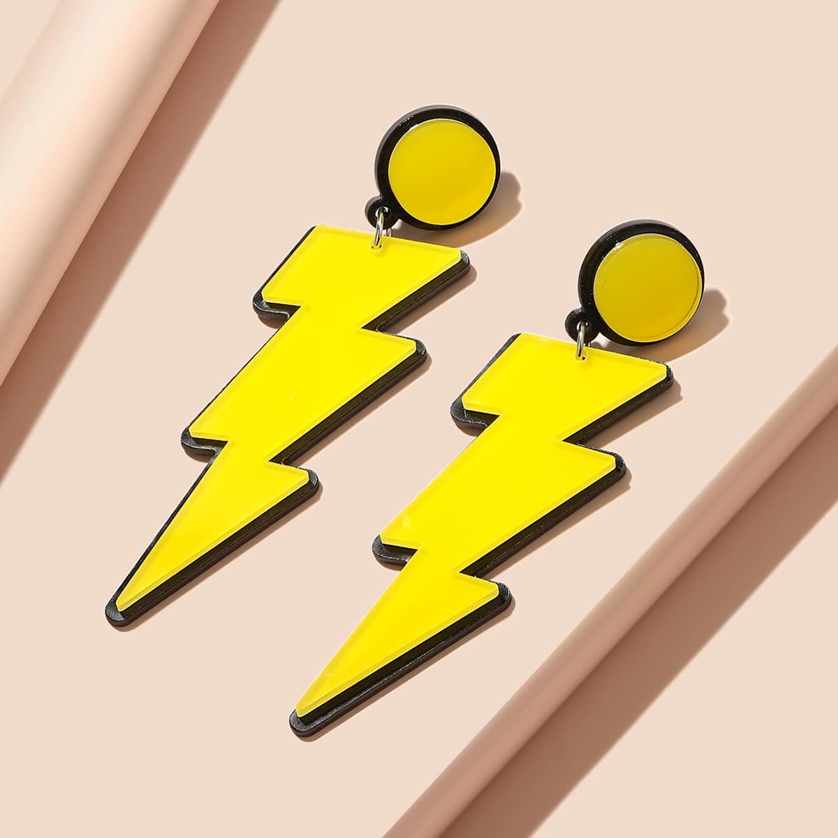 

Lightning Charm Earrings, Yellow