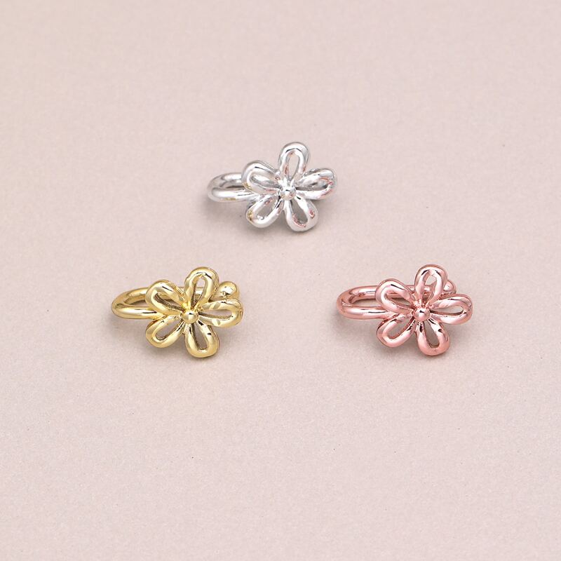 

3pcs Floral Decor Nose Ring, Multicolor