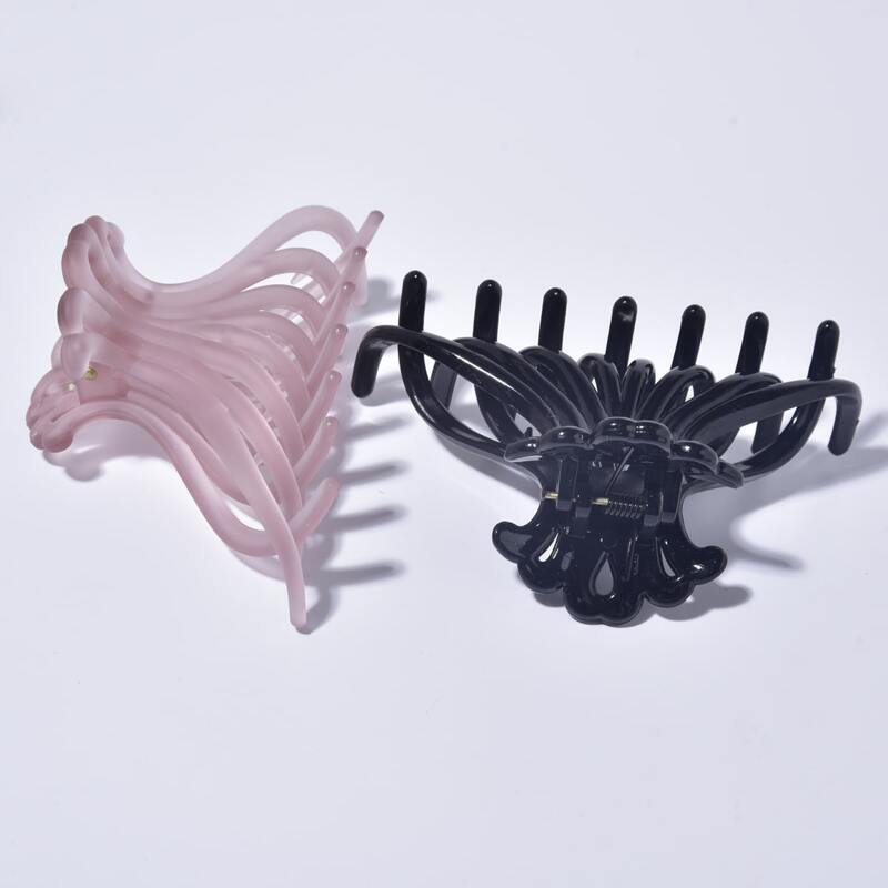 

2pcs Solid Hair Claw, Multicolor