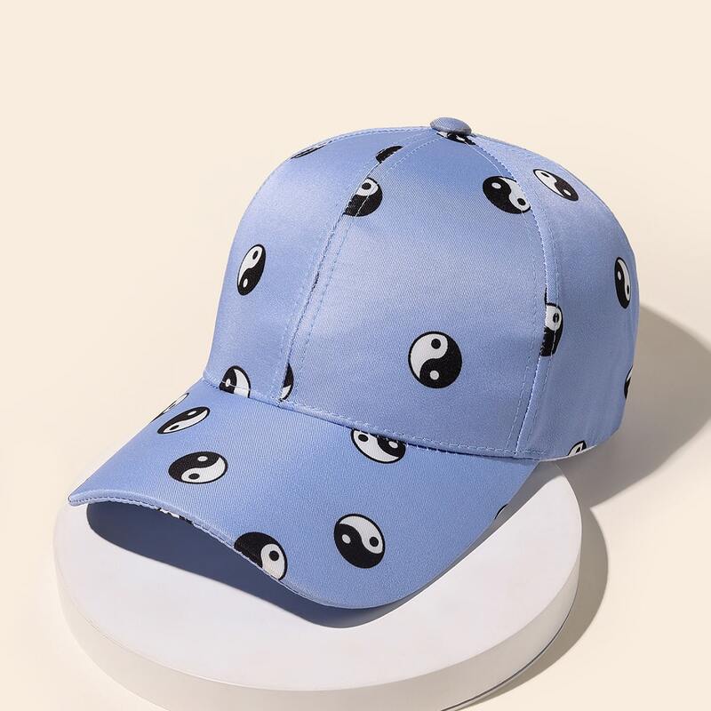 

Yin & Yang Pattern Baseball Cap, Blue