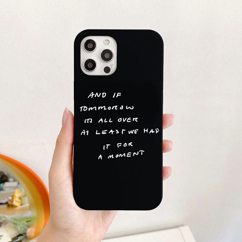 

Letter Graphic Phone Case, Black and white