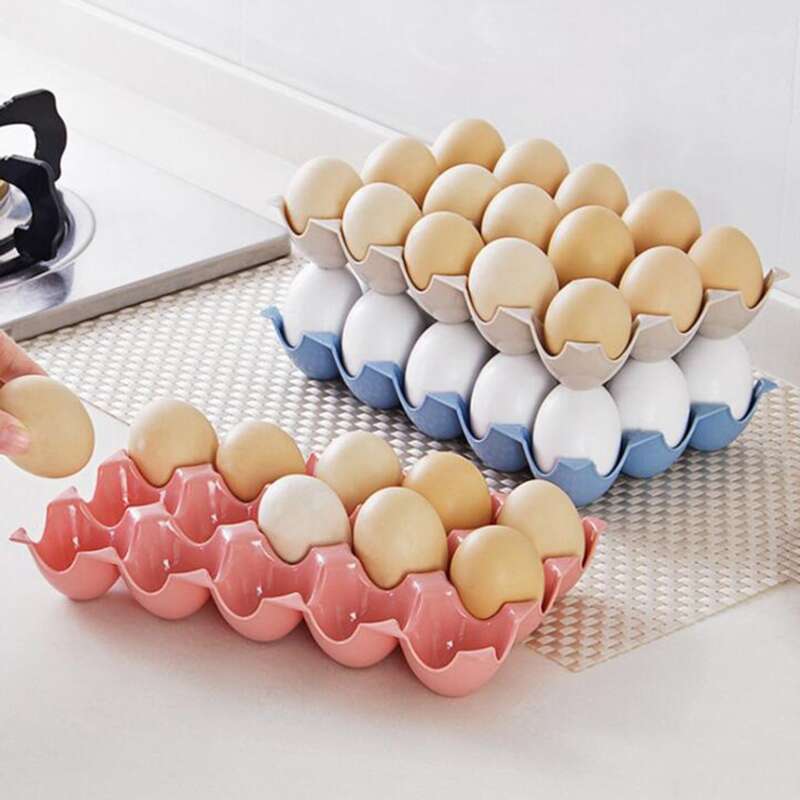 

1pc Random Color Egg Storage Box, Multicolor