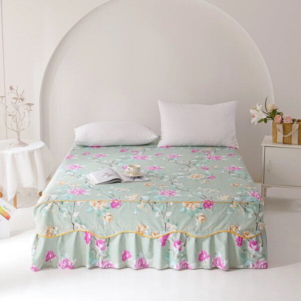 

Flower Print Bed Skirt, Multicolor