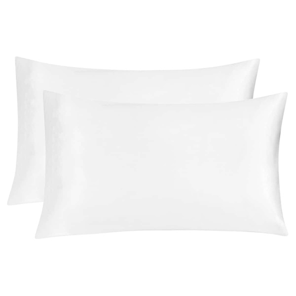 

1pair Solid Color Pillowcase Without Filler, White