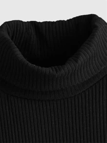 SHEIN Chica Adolescente 3 Piezas , Sin Mangas, Cuello Alto Y Acanalado