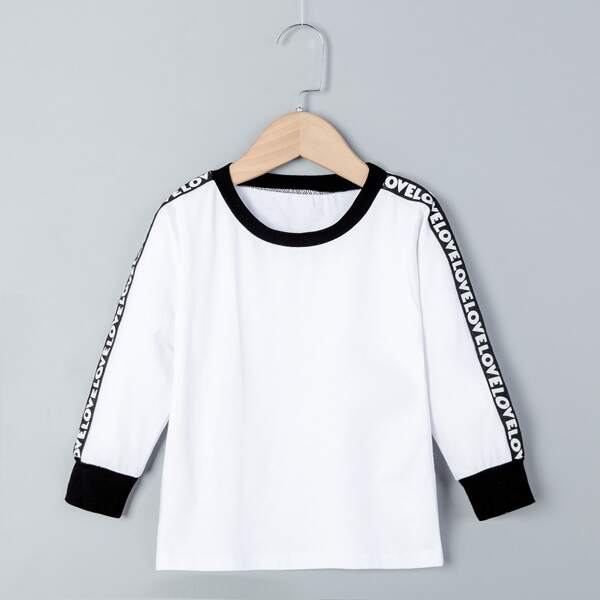 

Toddler Boys Letter Tape Tee, White