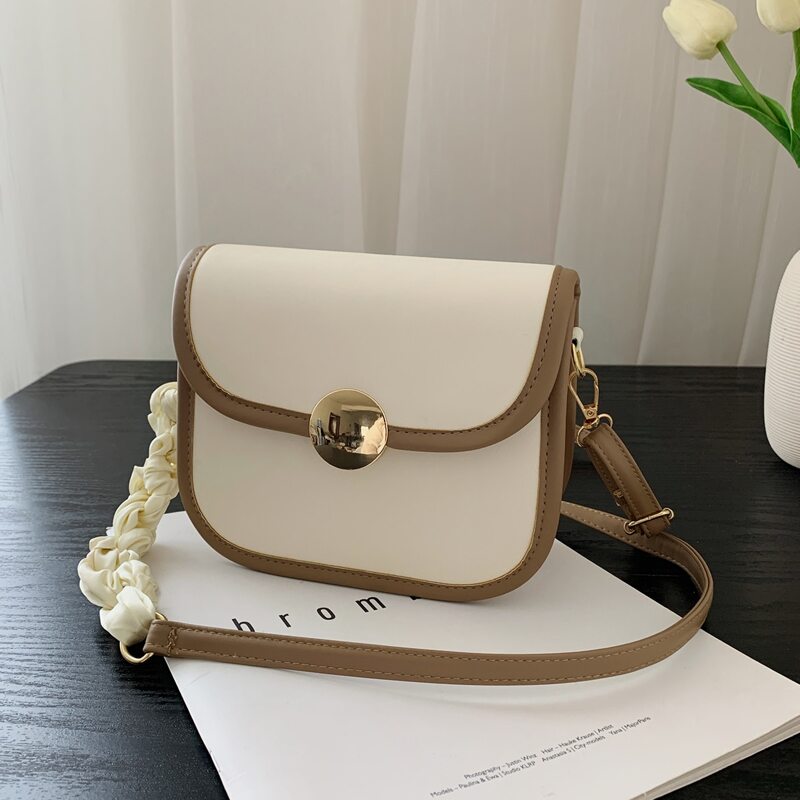 

Stitch Detail Flap Crossbody Bag, Brown