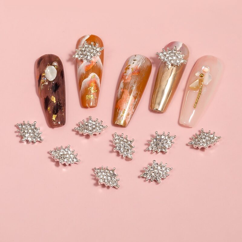

10pcs Rhinestone Nail Art Decoration, Silver