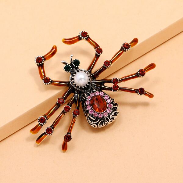 

Halloween Spider Design Brooch, Multicolor