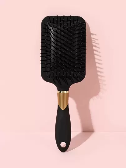 Cepillo de cabello antideslizante negro 1 pieza Cepillo de masaje clásico rectangular/cuadrado grande de plástico para todo tipo de cabello, seco y húmedo, para peluquería, salón de belleza, viajes, vuelta al colegio, vacaciones, accesorios para el cabello de mujer, cepillo, cepillo de cabello, peine de madera, cepillo de cabello, mini cepillo de cabello, cepillo desenredante, cepillos de cabello, cepillo para cabello rizado, equipo de peluquería, artículos de viaje, artículos de viaje esenciales, peinado, peluquería, cepillo de cabello, cepillo para el cabello hacia atrás, cepillo de estilo, cepillo para cabello rizado, cepillo de bordes, peine, cepillar el cabello, juego de cepillos de cabello, peinar el cabello, peine para rizos, cepillo desenredante, cepillo de cabello para mujer, cabello, viaje, productos para el cabello, herramientas para el cabello, cosas para el cabello, barbero, accesorios de barbero, barbería, equipo de peluquería