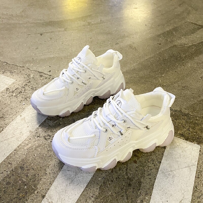 

Minimalist Lace-up Front Sneakers, White