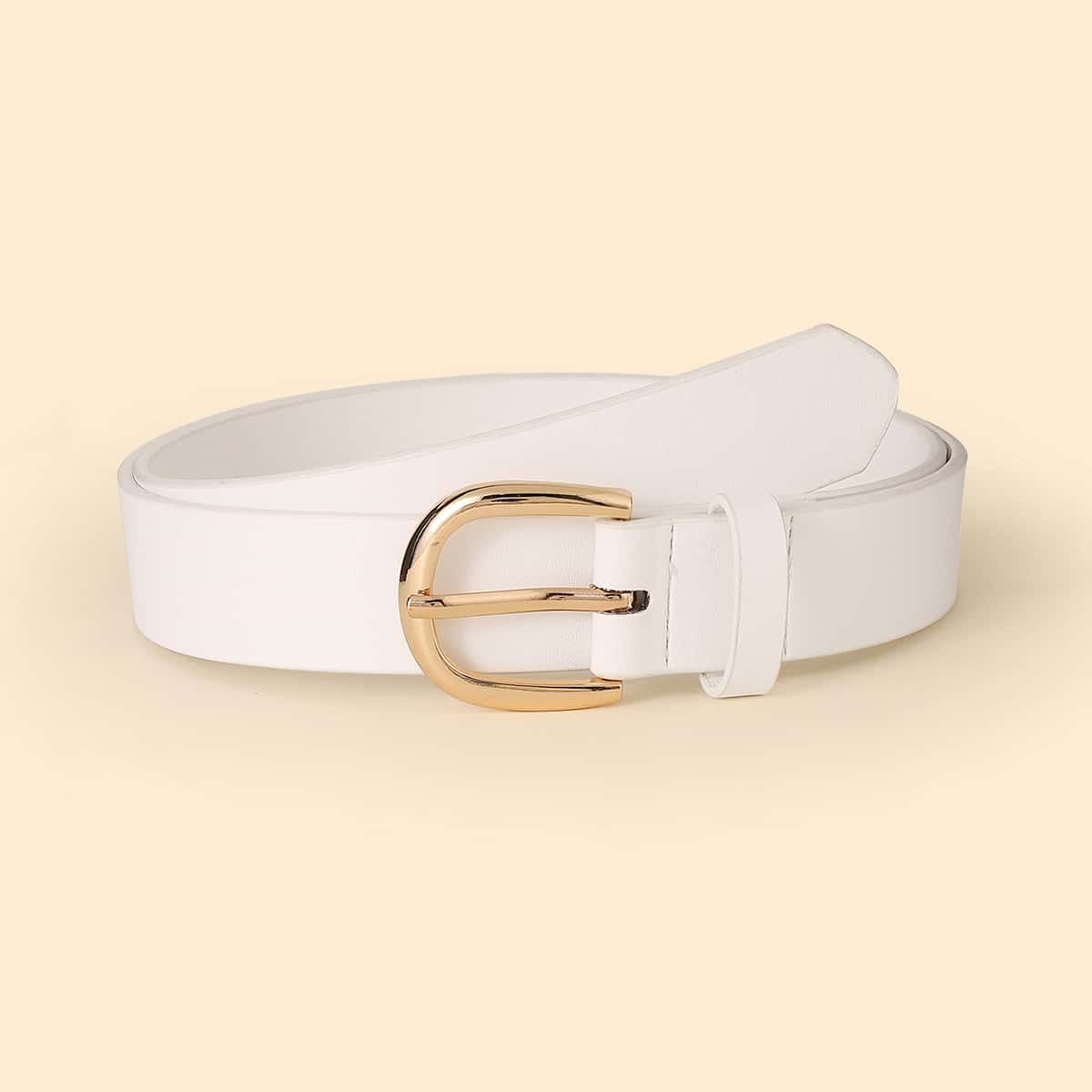 

Belt With Hole Punch, White