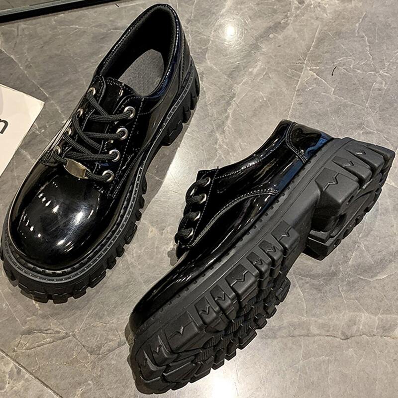 

Minimalist Flatform Oxford Shoes, Black