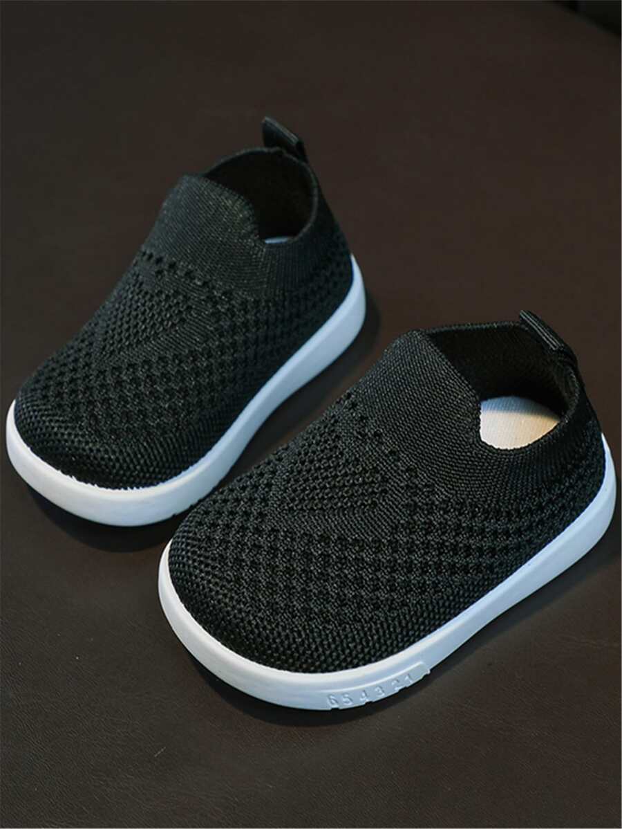 1 đôi Trẻ sơ sinh Giày thể thao , Đúng mốt & Tối giản - màu đen - Xem 1