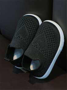 1 đôi Trẻ sơ sinh Giày thể thao , Đúng mốt & Tối giản - màu đen - Xem 2