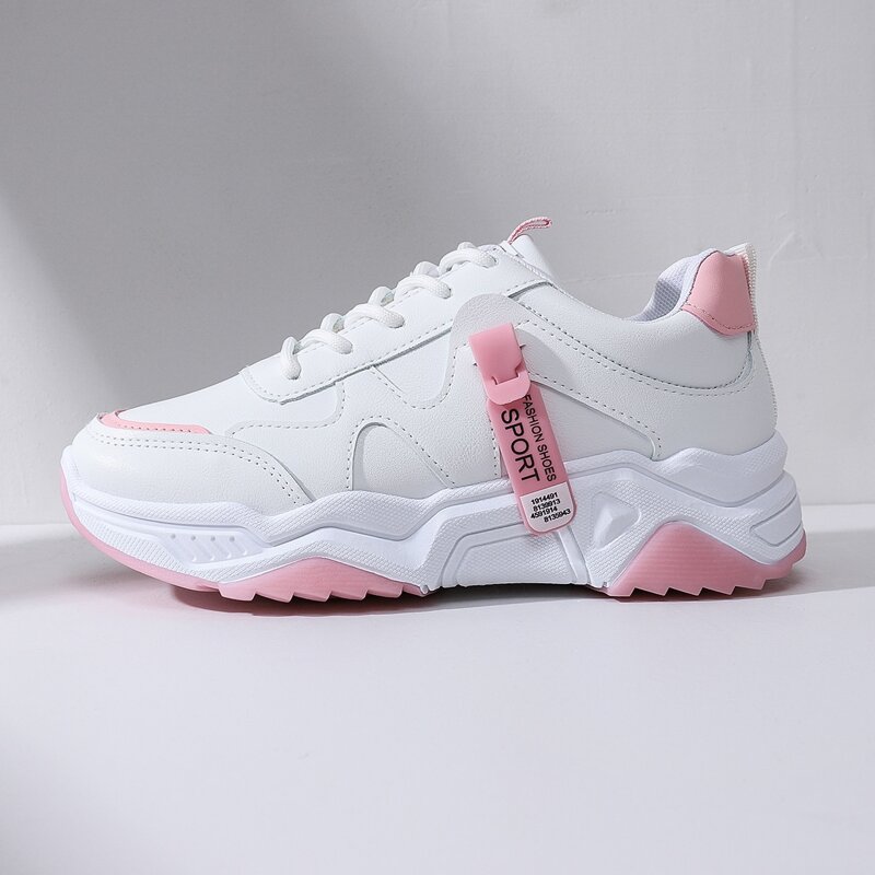 

Letter Tape Decor Chunky Sneakers, White