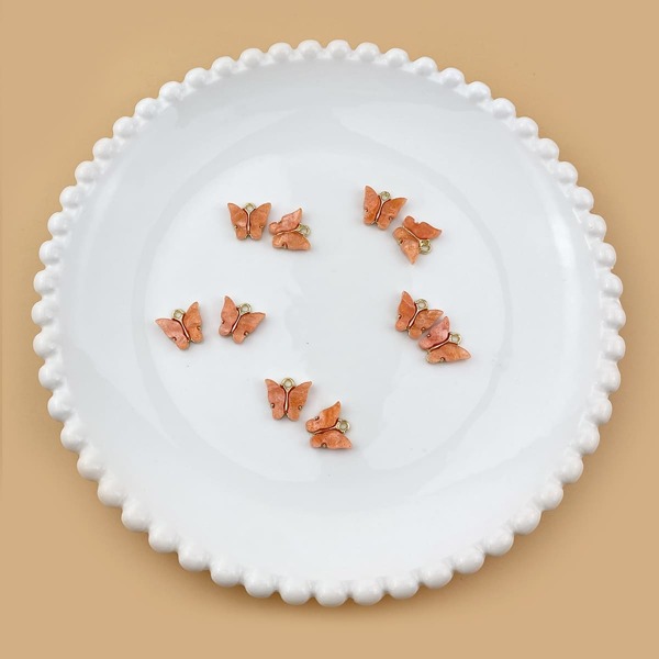 

10pcs Butterfly DIY Jewelry Accessory, Orange