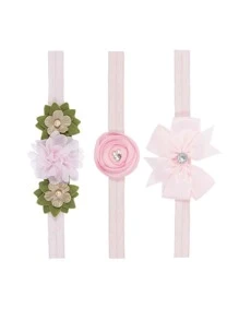 女嬰3入組攝影貼花髮帶